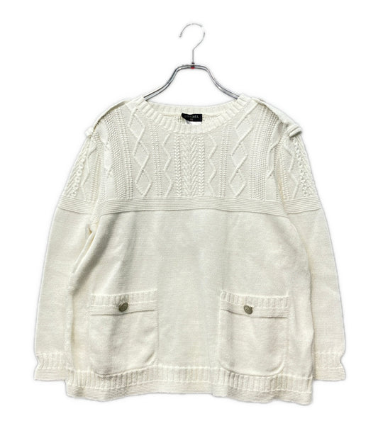 CHANEL 長袖 ココマークボタン コットンニット P53666K06997 レディース SIZE 40 (S) シャネル