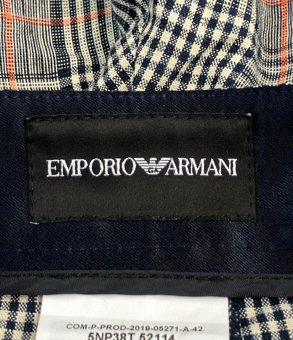 Emporio Armani ハイウエストパンツ タータンチェック 5NP38T52114 レディース SIZE 42 (L) エンポリオ・アルマーニ