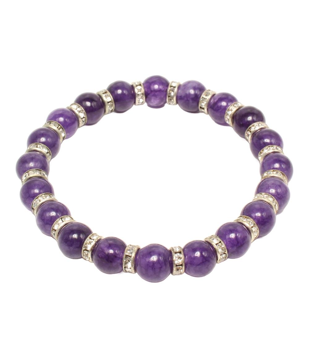 ブレスレット 3点セット ローズクォーツ アメジスト ハウライト レディース