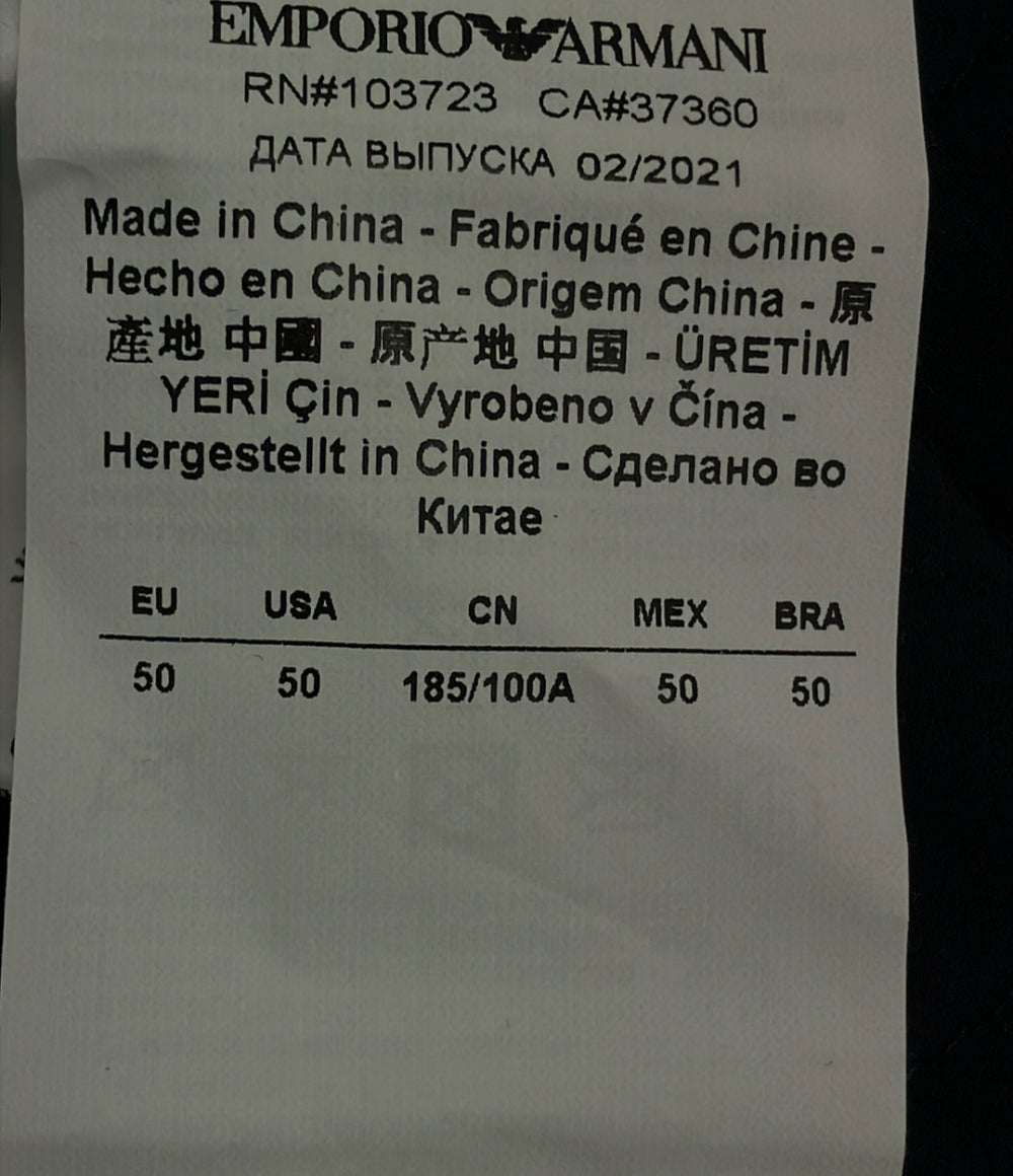 Emporio Armani ダウンコート メルトン レイヤード フーデッドダウン 6K1L74 1NYVZ メンズ SIZE 50 (XL) エンポリオ・アルマーニ