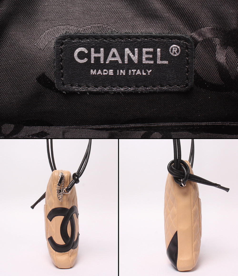CHANEL ショルダーバッグ 斜め掛け 9番台 ラムスキン カンボンライン