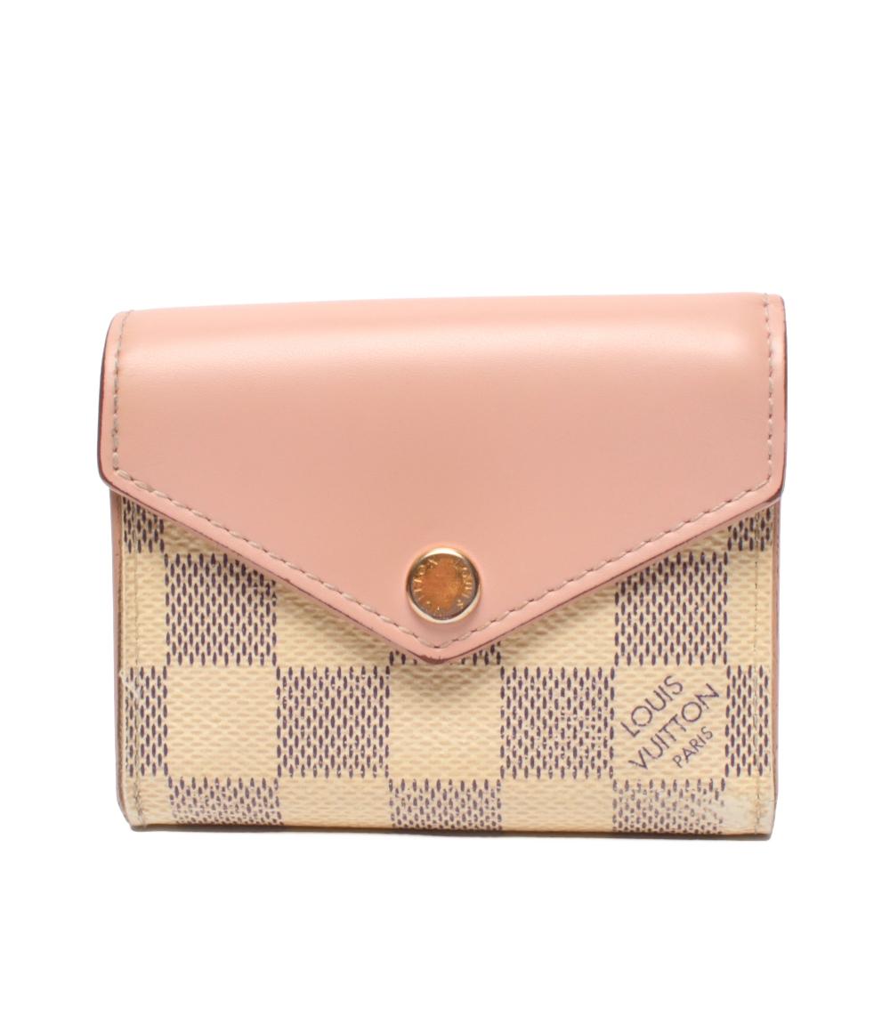 訳あり LOUIS VUITTON 三つ折り財布 ポルトフォイユ ゾエ ダミエアズール N60292 レディース ルイ・ヴィトン