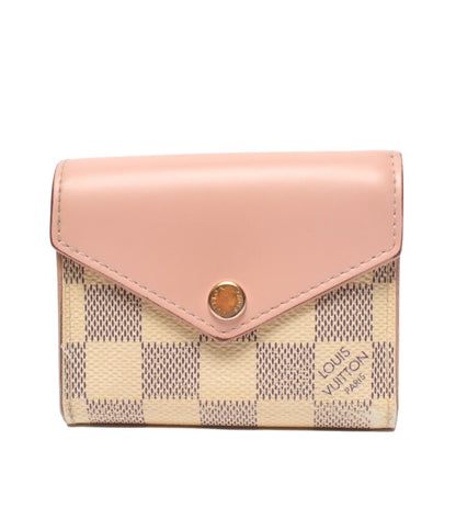 訳あり LOUIS VUITTON 三つ折り財布 ポルトフォイユ ゾエ ダミエアズール N60292 レディース ルイ・ヴィトン