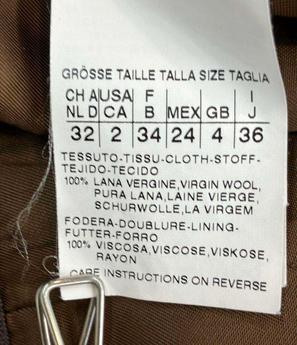 MAX MARA STUDIO フーデッドコート バージンウール キャメル ファー 60862813 レディース SIZE 36 (XS) マックスマーラステュディオ