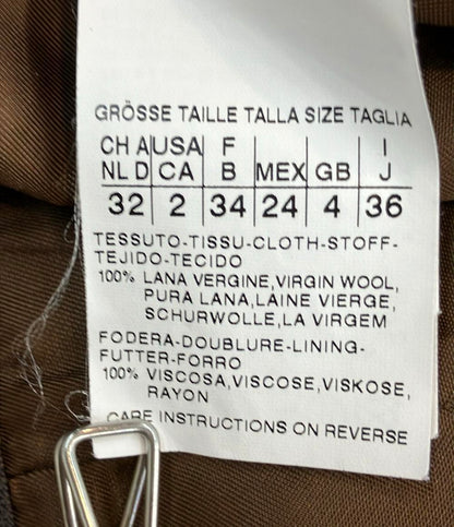 MAX MARA STUDIO フーデッドコート バージンウール キャメル ファー 60862813 レディース SIZE 36 (XS) マックスマーラステュディオ