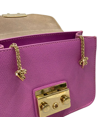 美品 FURLA ショルダーバッグ 斜め掛け チェーン レディース フルラ