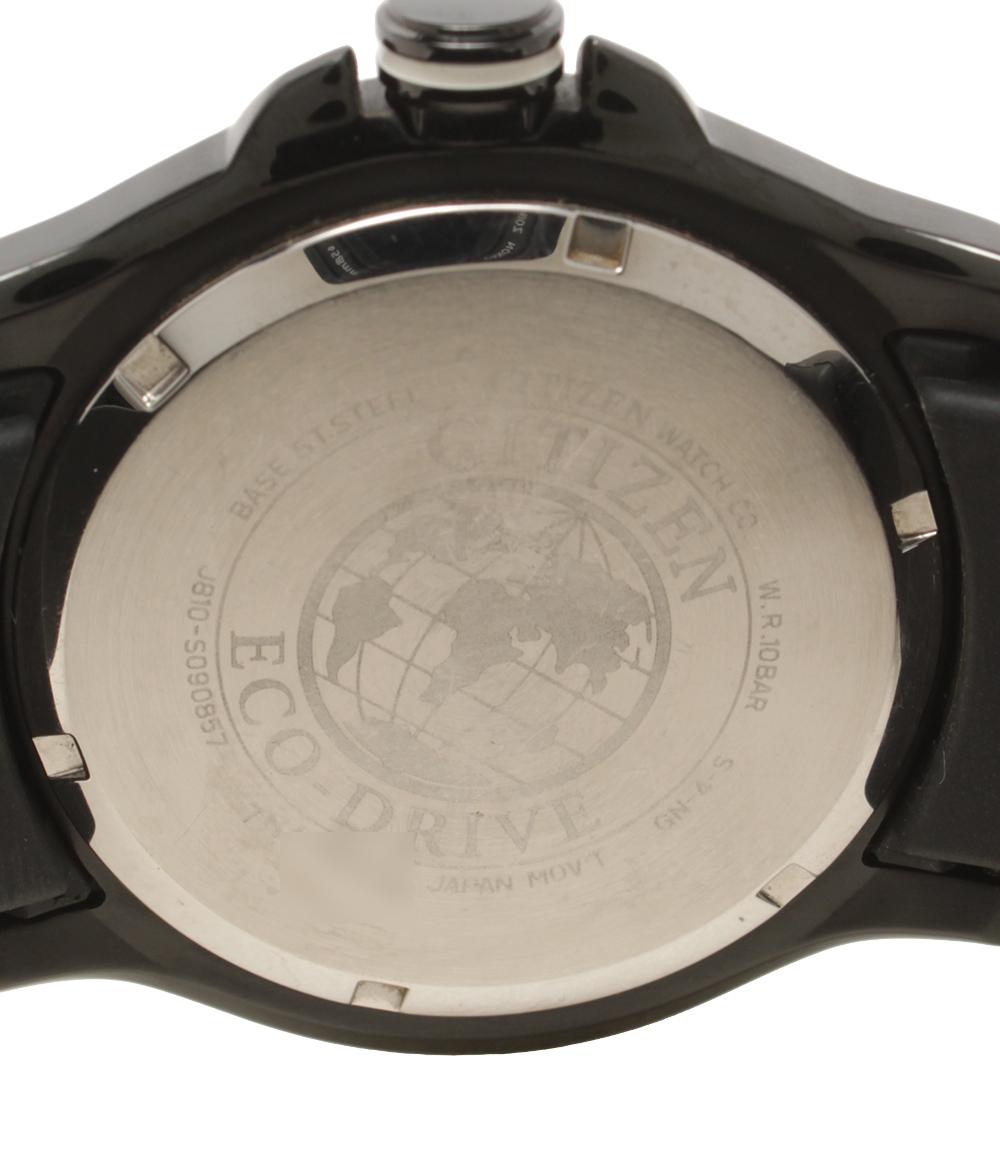 美品 CITIZEN 腕時計 ソーラー ブラック J810-S090857 メンズ レディース シチズン