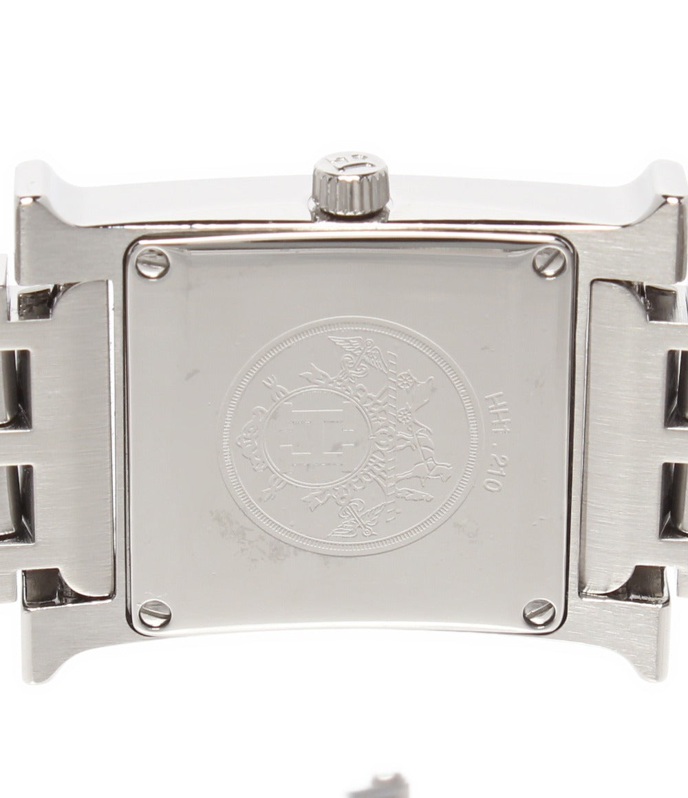 HERMES 腕時計 Hウォッチ クオーツ ブラック HH1.210 レディース エルメス