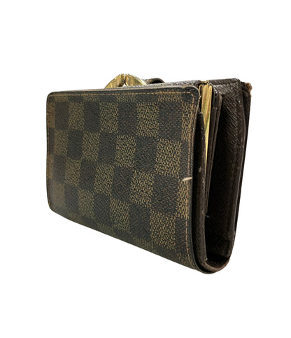 LOUIS VUITTON 二つ折り財布 がま口 ポルトフォイユ ヴィエノワ ダミエ エベヌ N61674 レディース ルイ・ヴィトン
