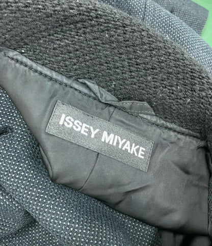 イッセイミヤケ ウール混切り替えツイードテーラードジャケット メンズ ISSEY MIYAKE