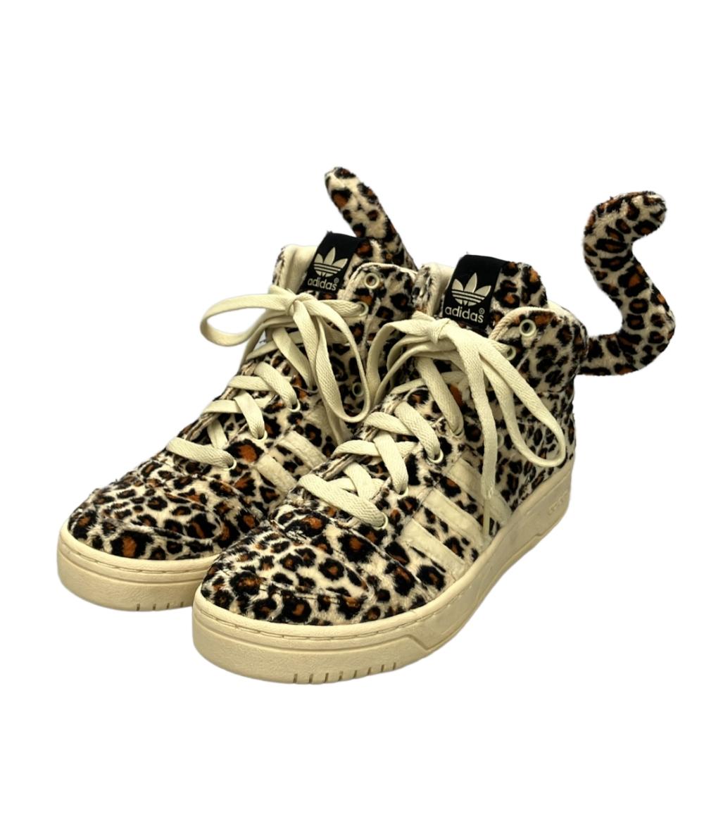 美品 adidas ハイカットスニーカー レオパード柄× Jeremy Scott レディース SIZE 25.0 アディダス