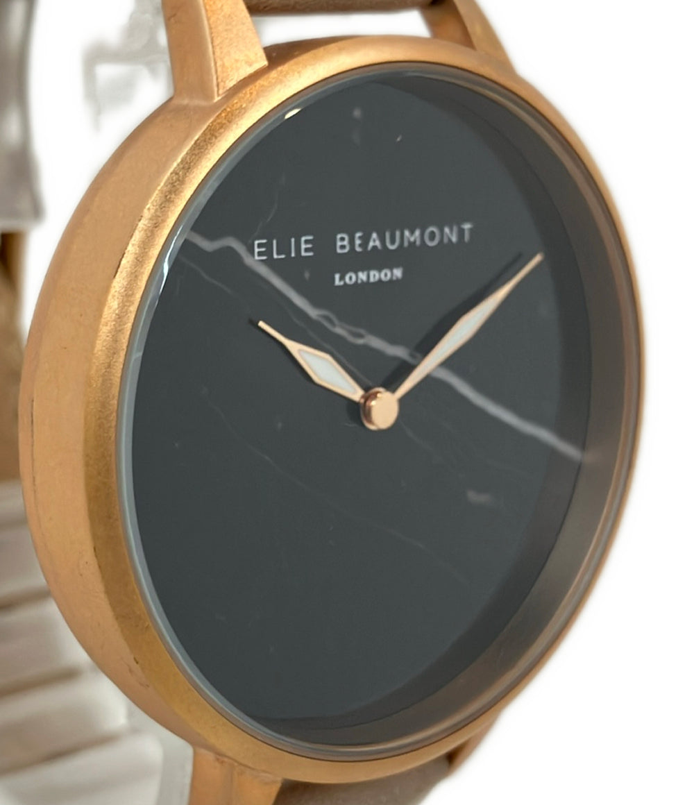 ELIE BEAUMONT 腕時計 クオーツ ブラック系 EB812 レディース エリービューモント