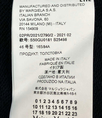 Maison Margiela スウェットシャツ 黒 トレーナー プルオーバー 22AW S50GU0181 S25498 メンズ SIZE 46 (M) メゾンマルジェラ