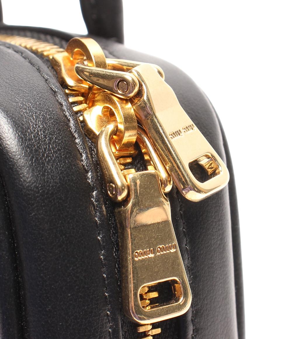 美品 Miu Miu バッグチャーム ボウ マイクロバッグ 5NR036 レディース