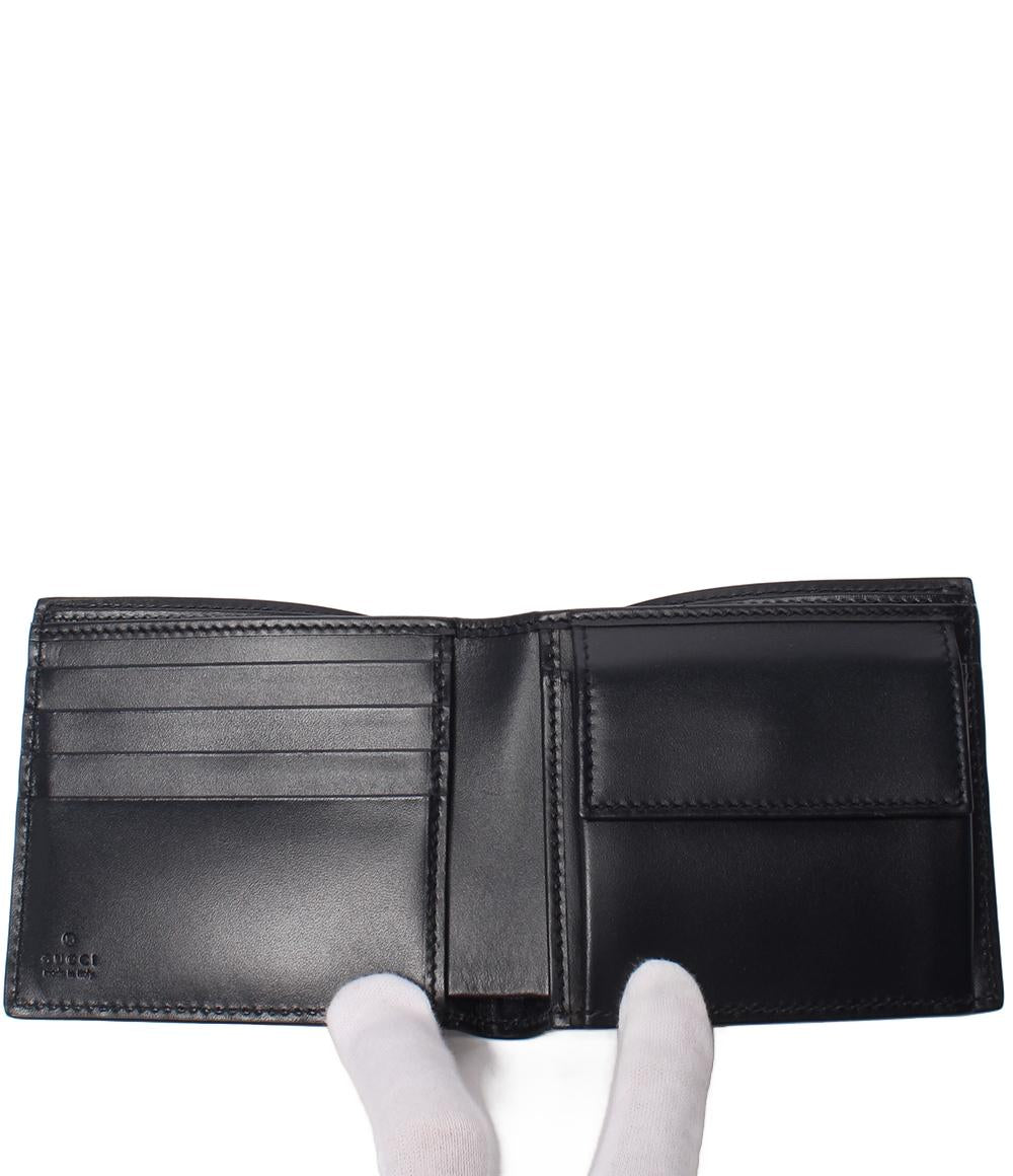 美品 GUCCI 二つ折り財布 GGシグネチャー シェリーライン 408826 メンズ グッチ