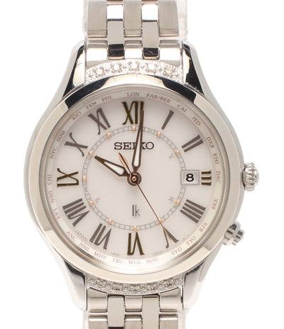 美品 SEIKO 腕時計 ソーラー電波 ルキア LUKIA ソーラー 1B35-0AL0 レディース セイコー