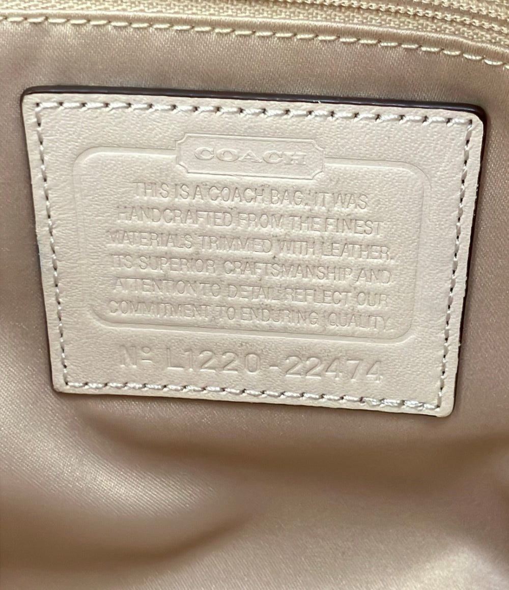 COACH 2WAY ハンドバッグ ショルダーバッグ 肩掛け ドット柄 シグネチャー 22474 レディース コーチ