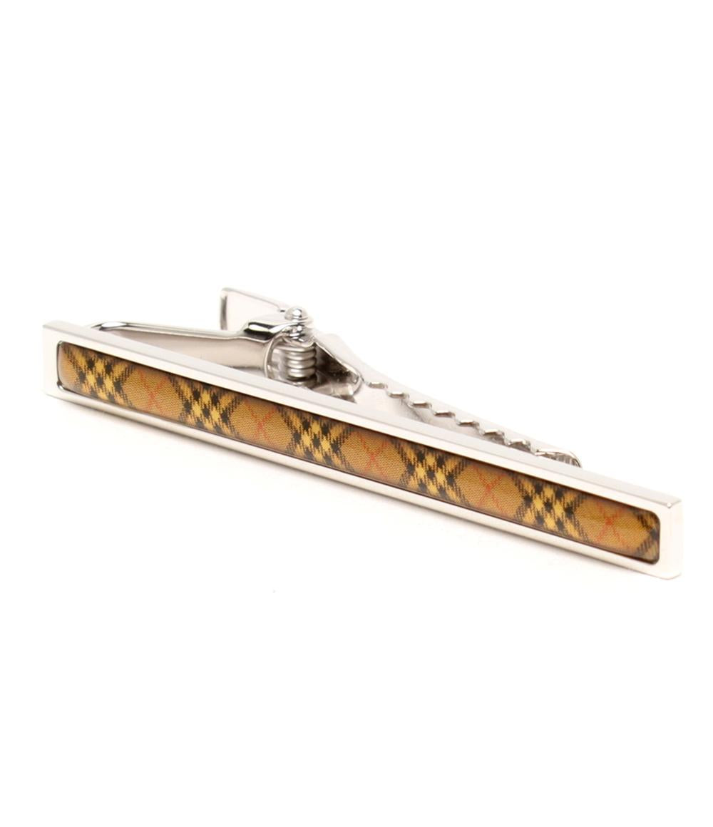 美品 BURBERRY タイピン タイバー カフス チェック柄 2点セット メンズ バーバリー