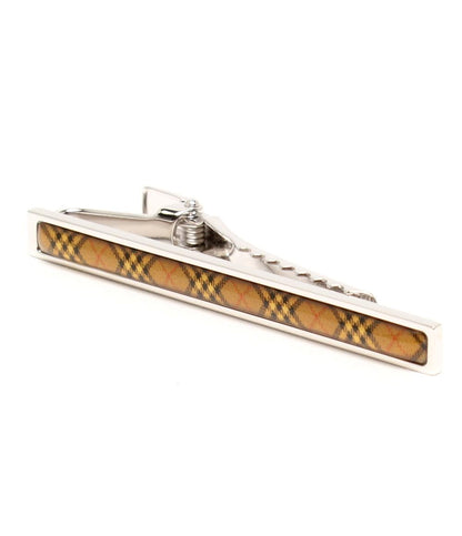 美品 BURBERRY タイピン タイバー カフス チェック柄 2点セット メンズ バーバリー