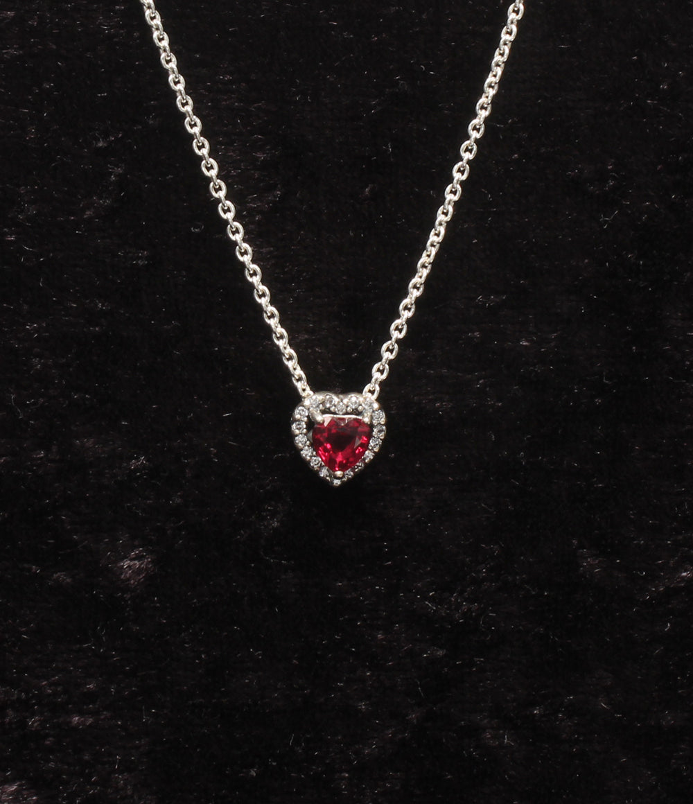 美品 PANDORA ネックレス SV925 ハートモチーフ レディース パンドラ