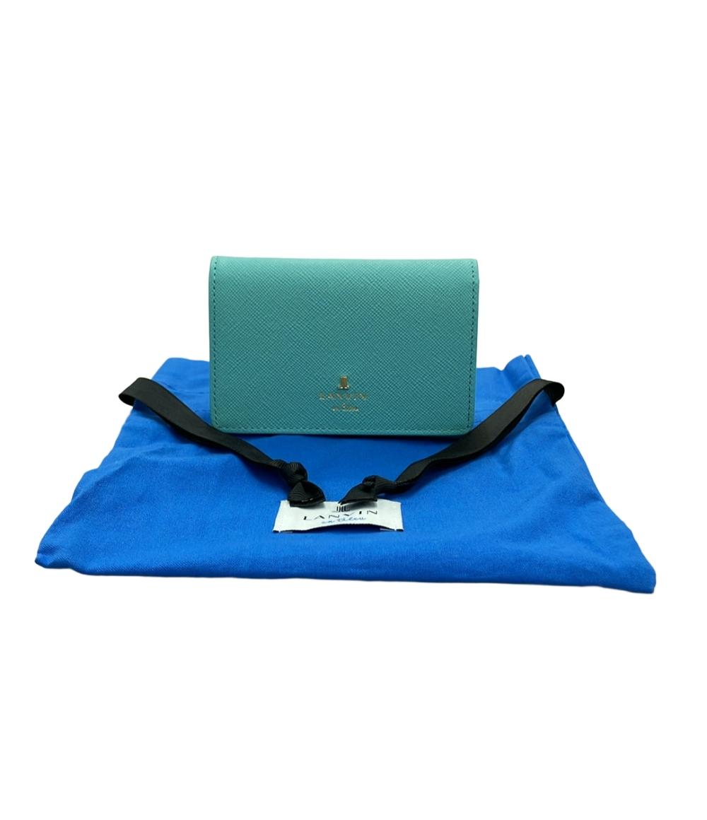 美品 LANVIN en Bleu カードケース 牛革 レディース ランバンオンブルー
