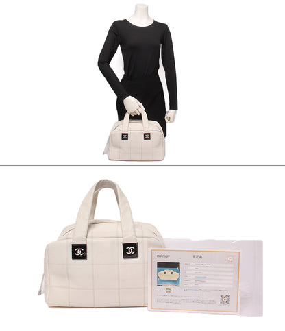 CHANEL ハンドバッグ トートバッグ ミニボストンバッグ シルバー金具 8番台 チョコバー レディース シャネル