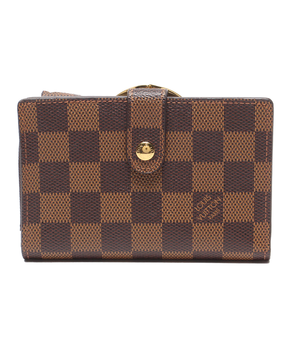 LOUIS VUITTON 二つ折り財布 がま口 ポルトフォイユ ヴィエノワ ダミエ