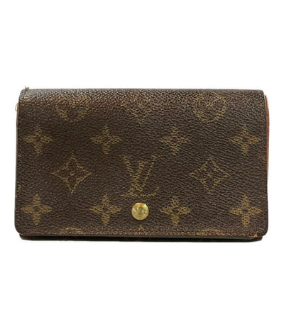 訳あり ルイ・ヴィトン 二つ折り財布 ポルトモネビエ トレゾール モノグラム M61730 レディース LOUIS VUITTON