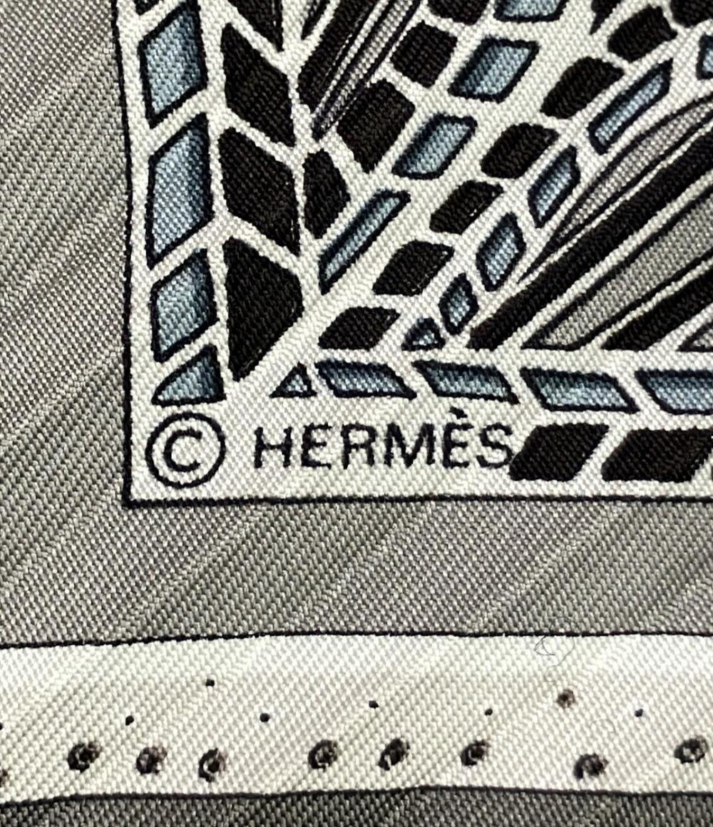 美品 HERMES スカーフ シルク100 プリーツカレ90 Libres comme lair