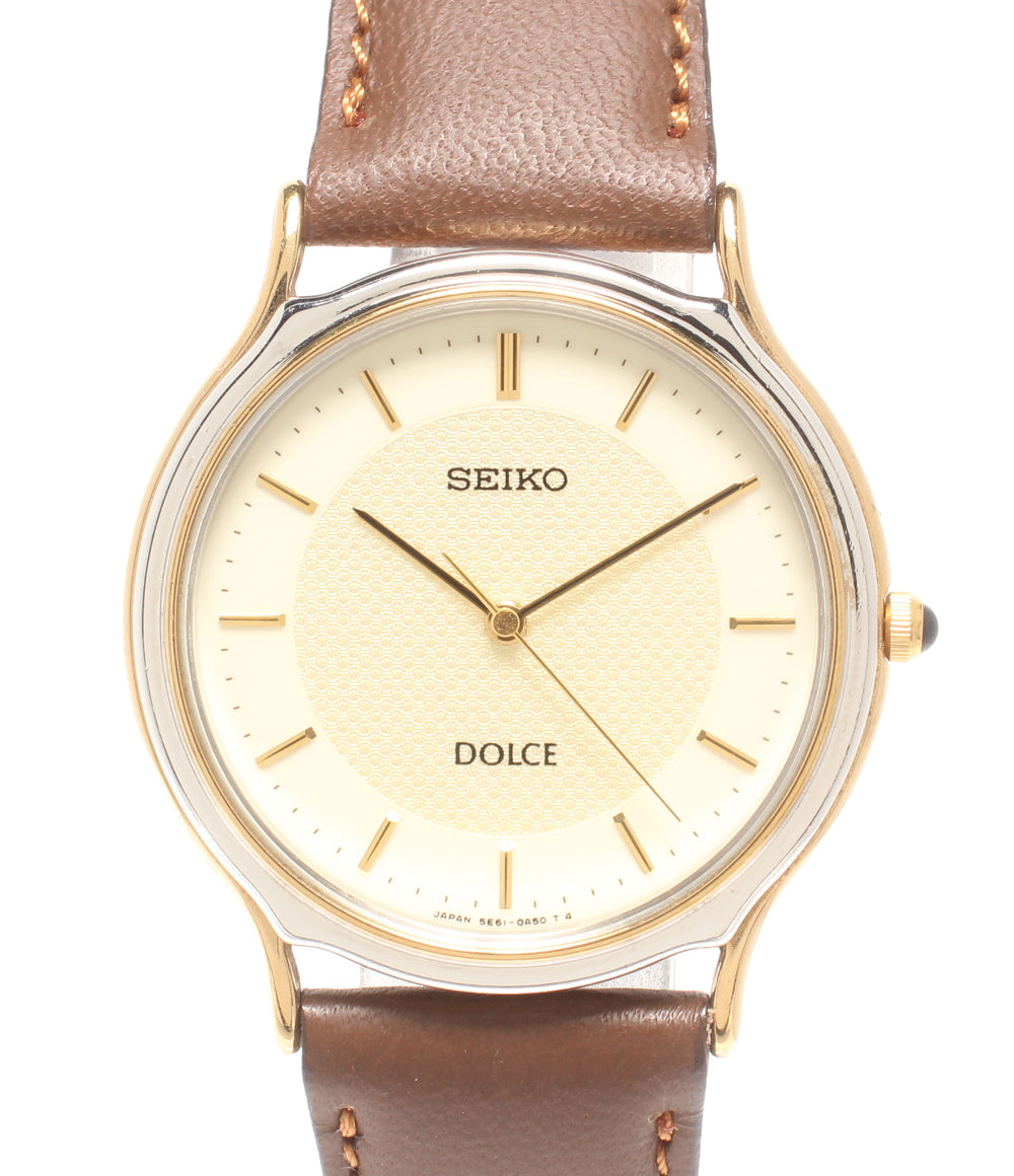 SEIKO 腕時計 ドルチェ クオーツ ゴールド 5E61-0A20 メンズ セイコー