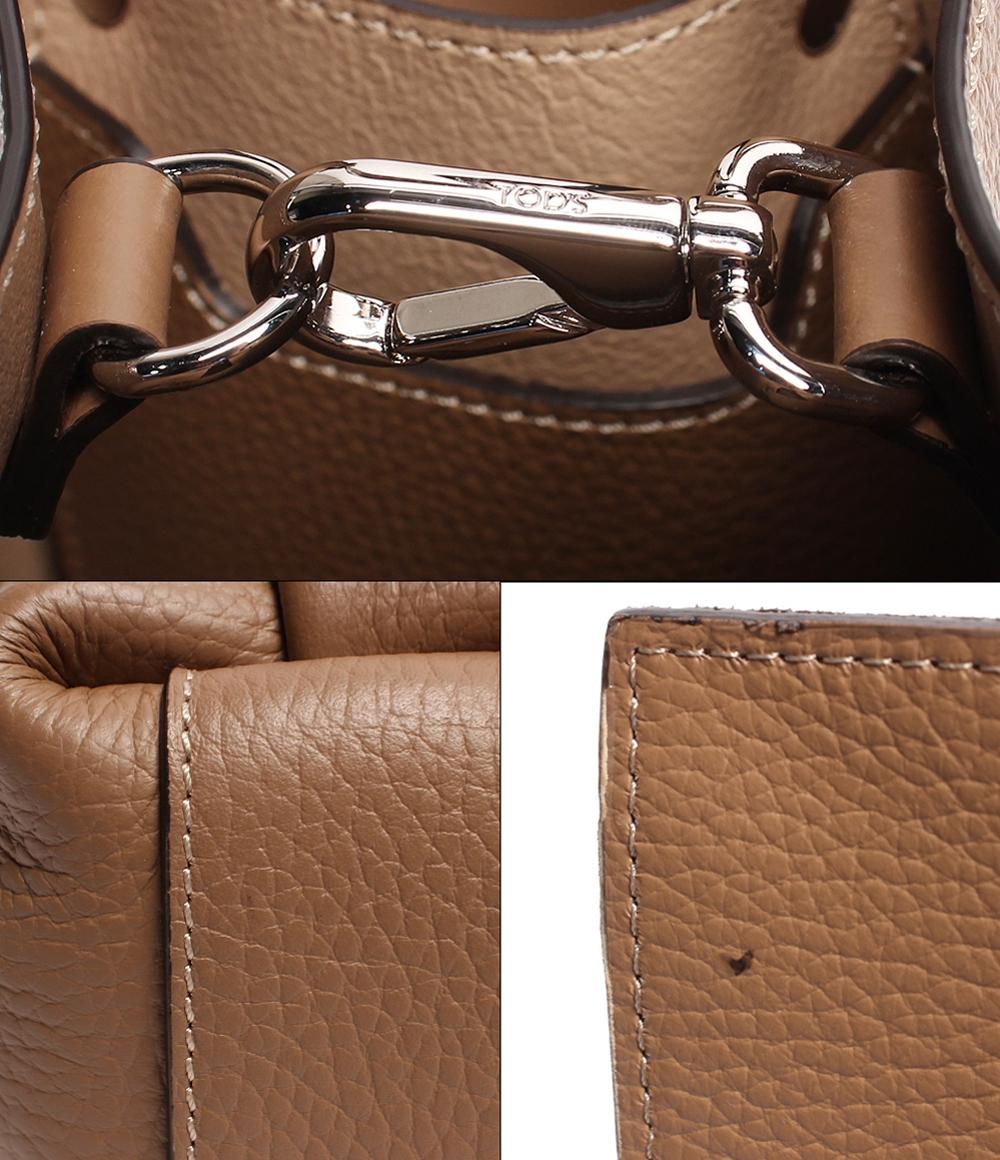 トッズ トートバッグ シルバー金具 バケット バッグ スモール カーフレザー レディース TOD’S