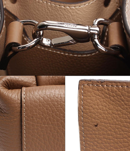 トッズ トートバッグ シルバー金具 バケット バッグ スモール カーフレザー レディース TOD’S