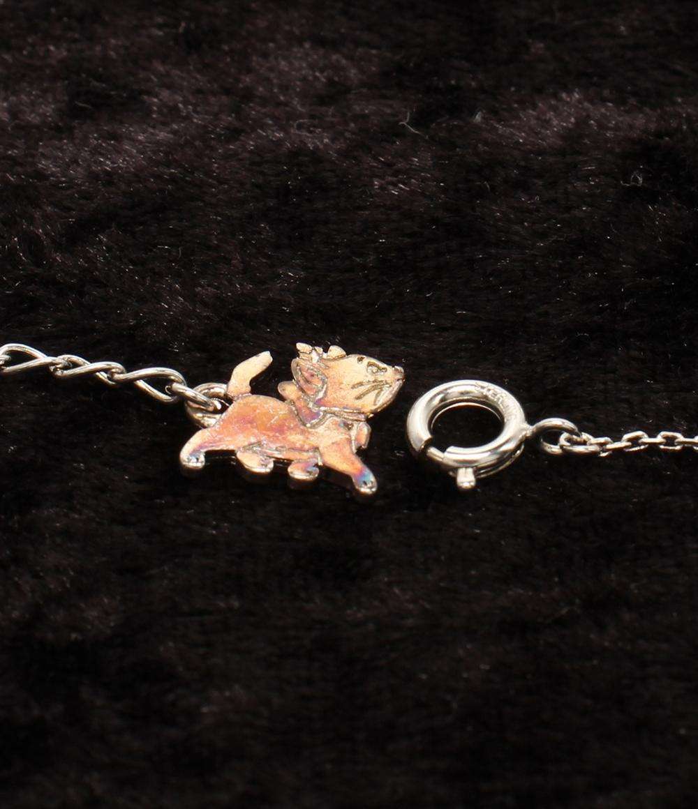 ディズニー ネックレス SV925 パール9.6mm ピンクサファイア マリーちゃん レディース Disney