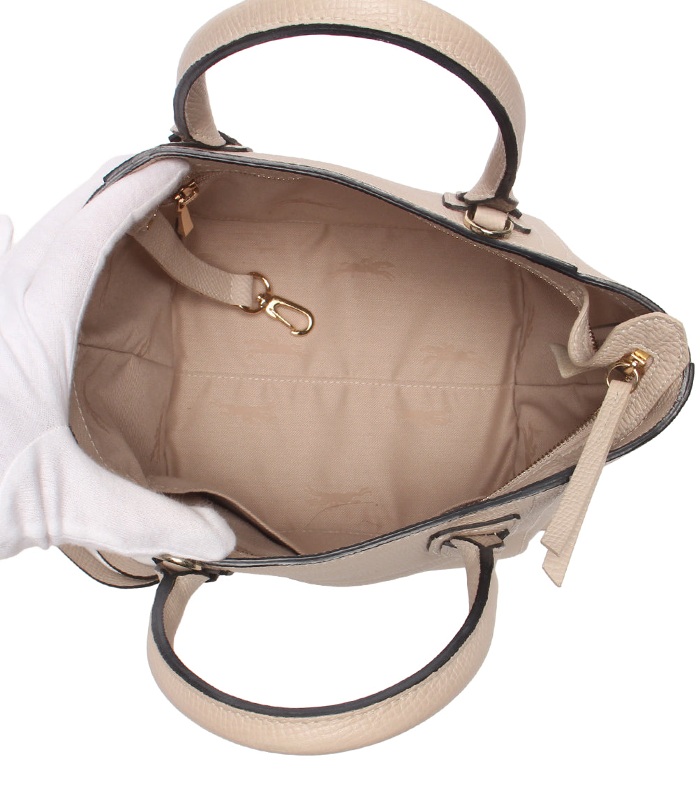 美品 Longchamp 2WAYハンドバッグ ショルダーバッグ 斜め掛け メールボックス レディース ロンシャン