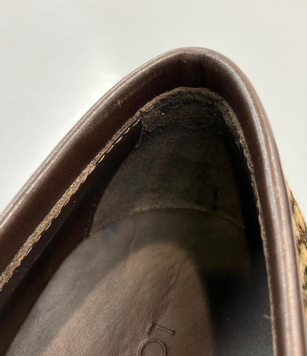 ルイ・ヴィトン ハラコ ローファー ダミエ柄 メンズ SIZE 6 1/2 (S) LOUIS VUITTON