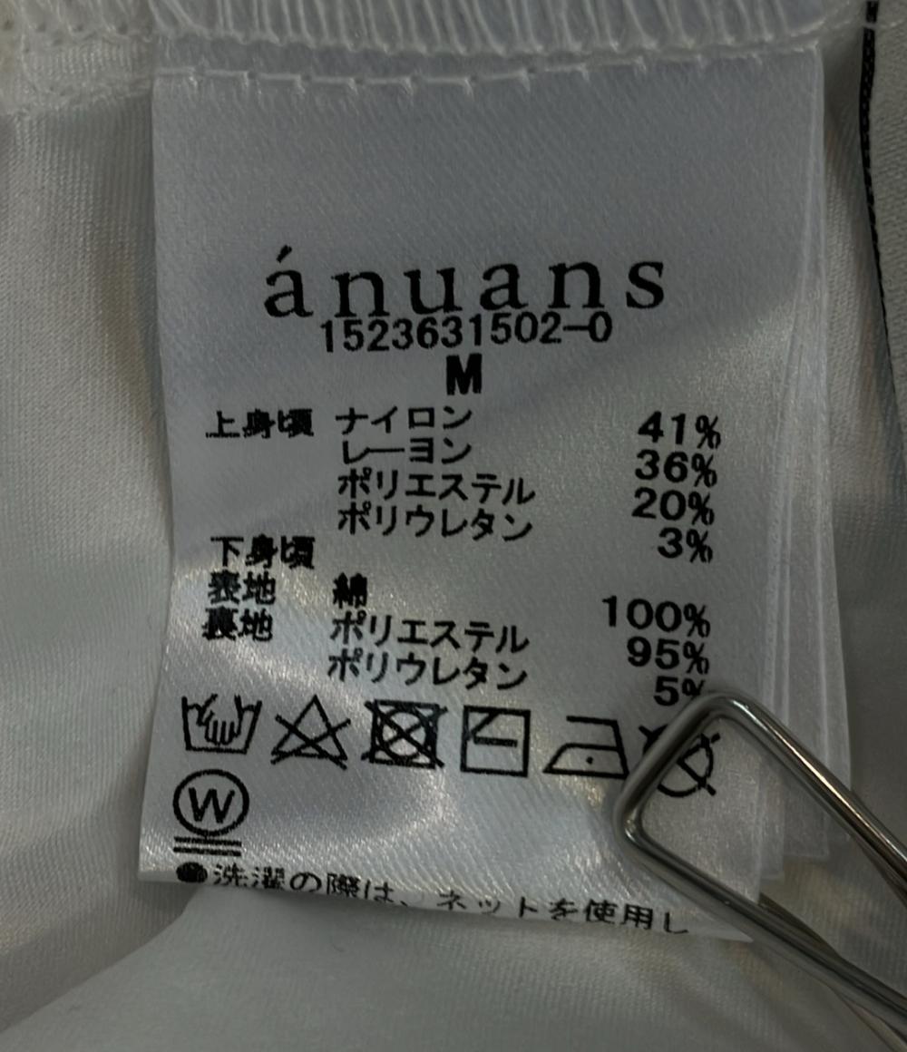 anuans 長袖ワンピース ボートネックイレギュラーヘムドッキングニットワンピース 1523631502 レディース SIZE M アニュアンス