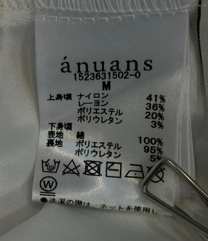 anuans 長袖ワンピース ボートネックイレギュラーヘムドッキングニットワンピース 1523631502 レディース SIZE M アニュアンス