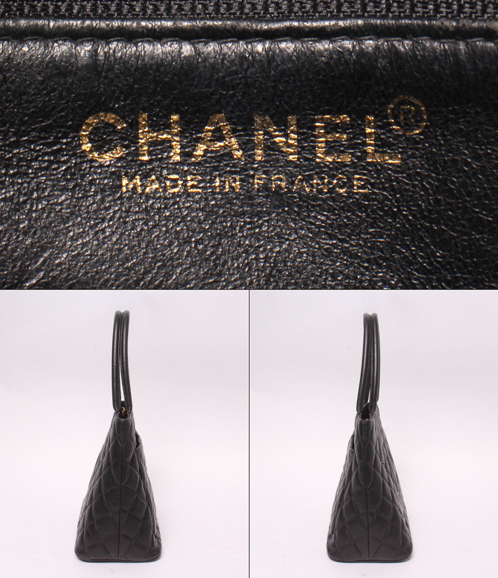 CHANEL トートバッグ ショルダーバッグ 肩掛け ゴールド金具 6番台 キャビアスキン レディース シャネル