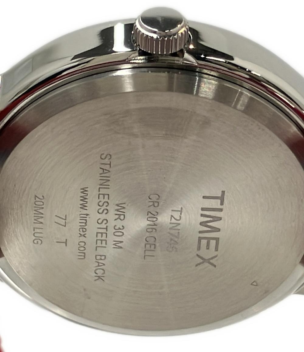 美品 TIMEX 腕時計 セントラルパーク ウィークエンダー クオーツ ホワイト T2N746 レディース メンズ タイメックス