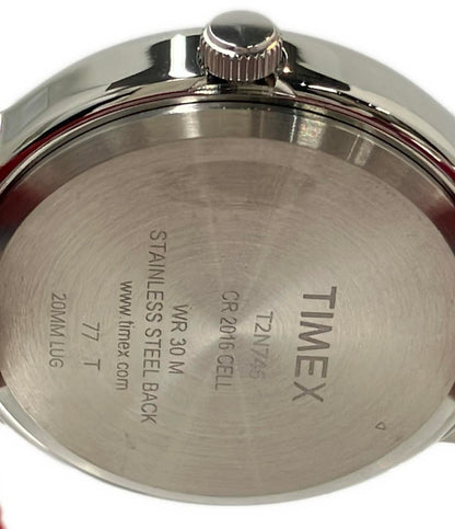 美品 TIMEX 腕時計 セントラルパーク ウィークエンダー クオーツ ホワイト T2N746 レディース メンズ タイメックス