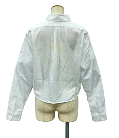 美品 MARC JACOBS 長袖シャツ ブラウス ショート丈 タグ付き 2f4rtp066w08 レディース SIZE M マークジェイコブス