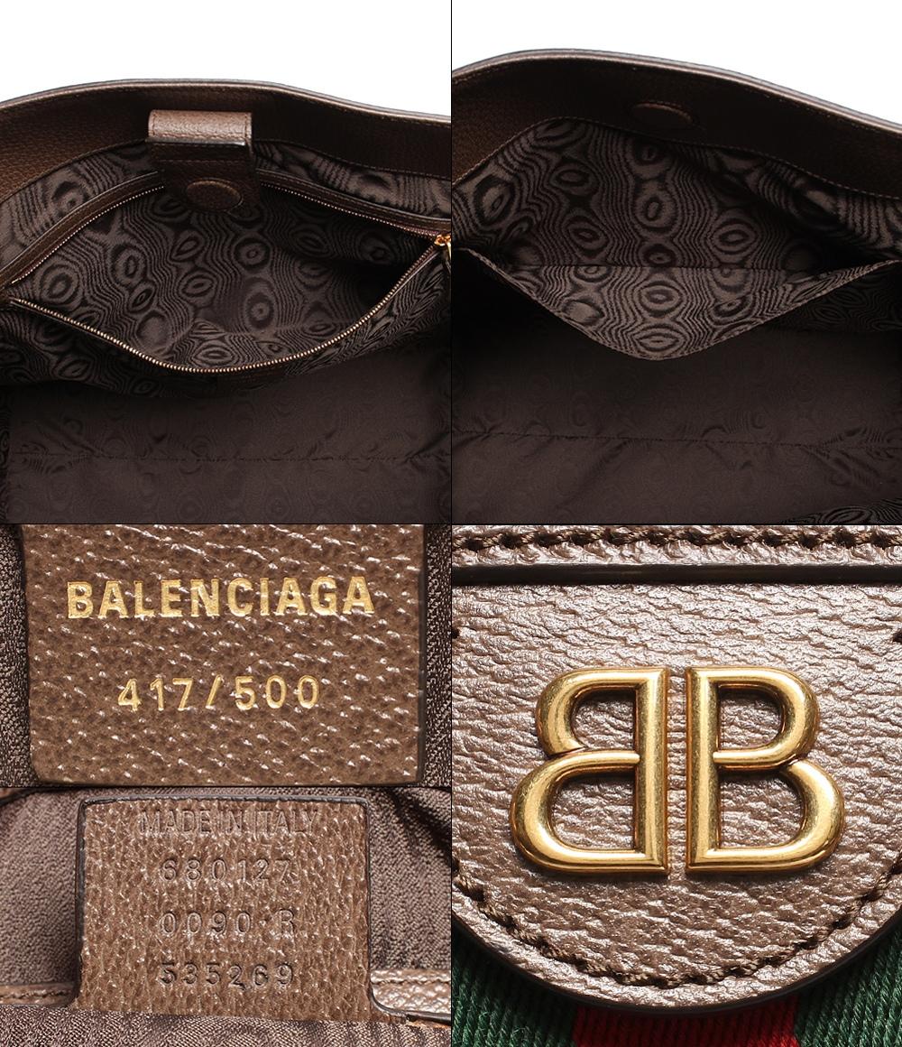 バレンシアガ トートバッグ ゴールド金具 ダブルBロゴ ザ ハッカー グラフィティ L トートバッグ 500個限定 GUCCI HACKER PROJECT 680125 210