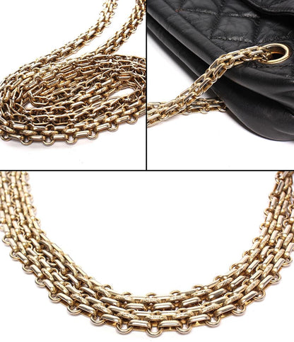 CHANEL チェーンショルダーバッグ 肩掛け ゴールド金具 カーフスキン マトラッセ レディース シャネル