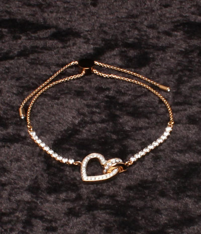 美品 SWAROVSKI ブレスレット ハートモチーフ レディース スワロフスキー