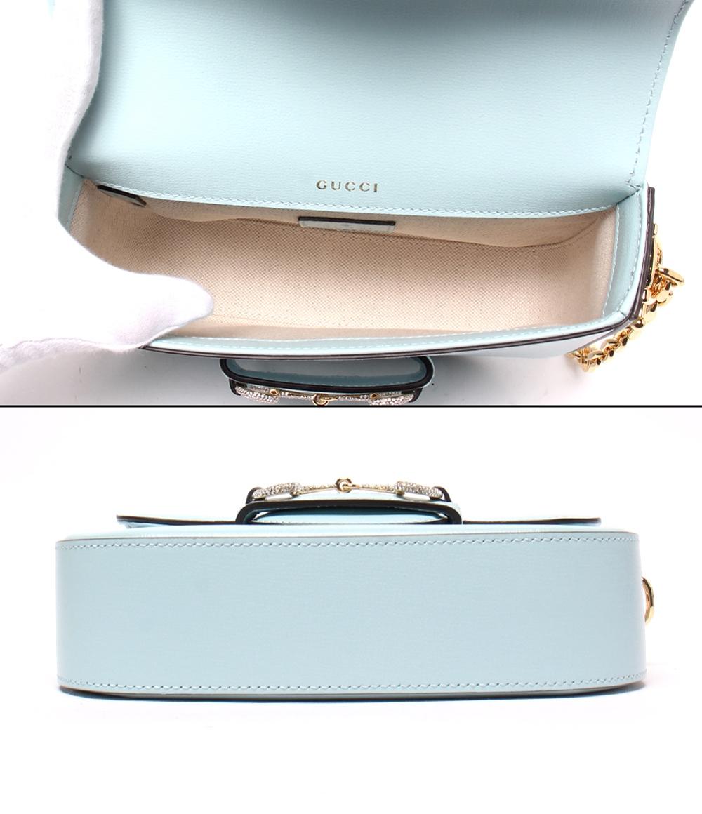 美品 GUCCI チェーンショルダーバッグ 肩掛け グッチ ホースビット1955 675801 213317 レディース グッチ