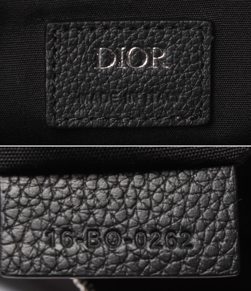美品 Dior ボディバッグ キャンバス サドルバッグ 16BO0262 メンズ ディオール