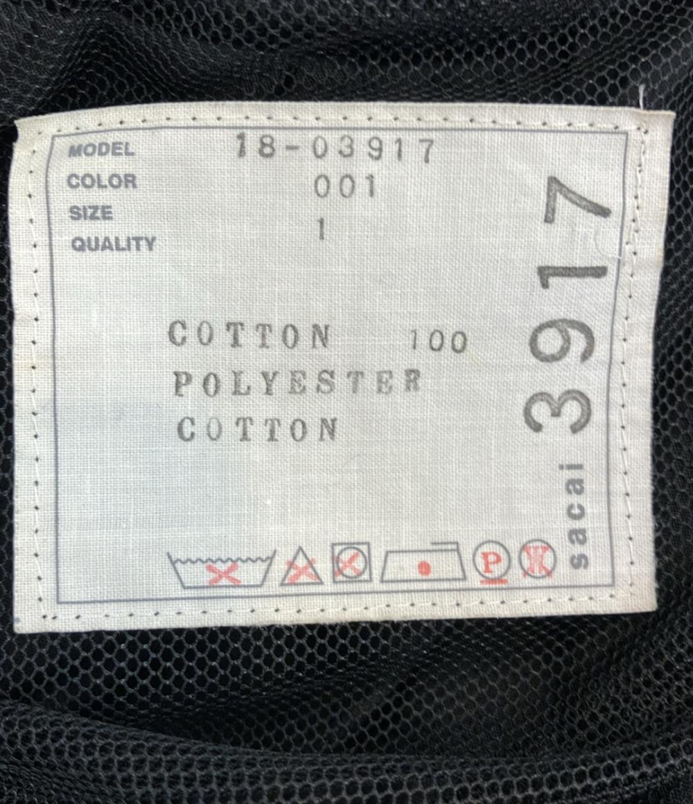 Sacai 半袖ワンピース ニット カットワーク  プリーツ 1 18-03917 レディース SIZE 1 (S) サカイ