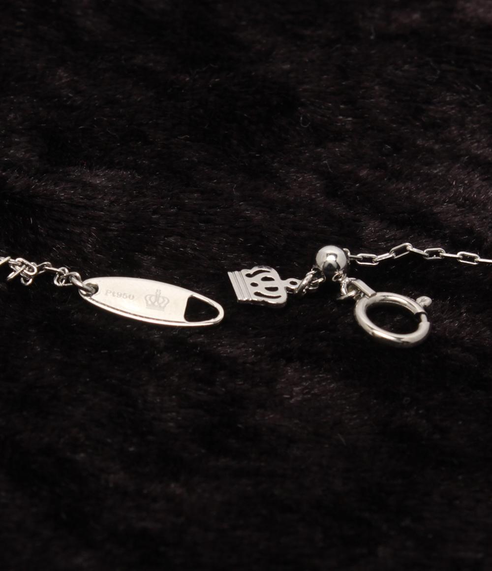 美品 ロイヤル・アッシャー ネックレス Pt950 ダイヤ 0.05ct