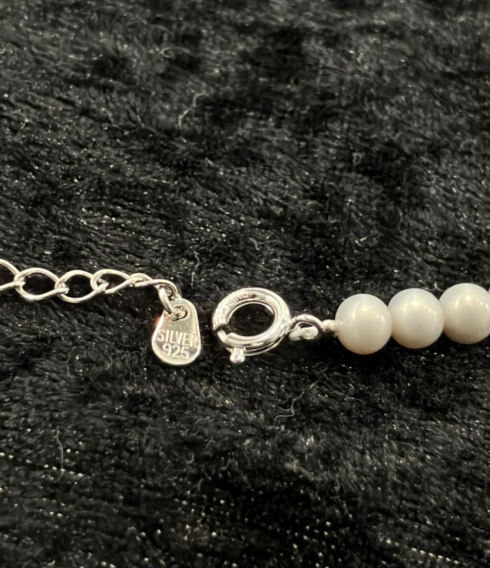 美品 ネックレス SV925 淡水パール4-9 mm レディース