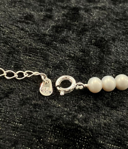 美品 ネックレス SV925 淡水パール4-9 mm レディース